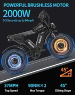 Vélo électrique Ridstar Q20 Pro 2000W gros pneu – Image 8